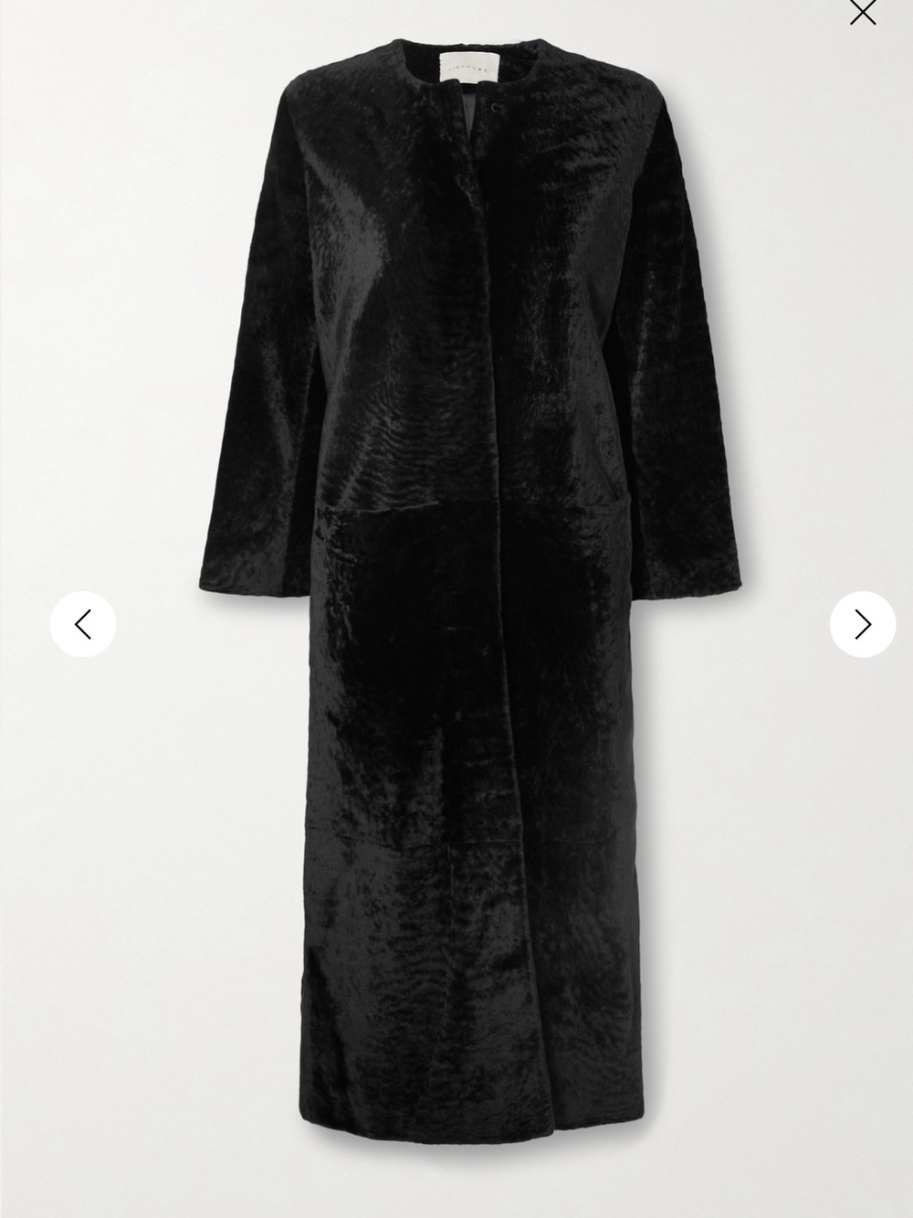 Liberowe black shearling “Ora” coat, small